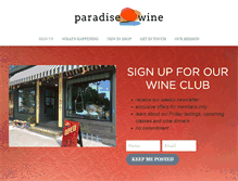 Tablet Screenshot of paradisewinebuffalo.com